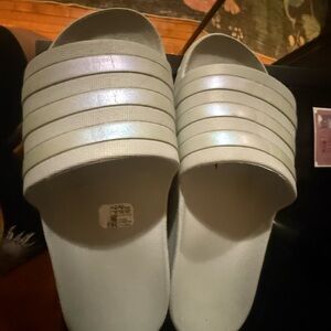 Light blue pearl Slide Sandals adidas